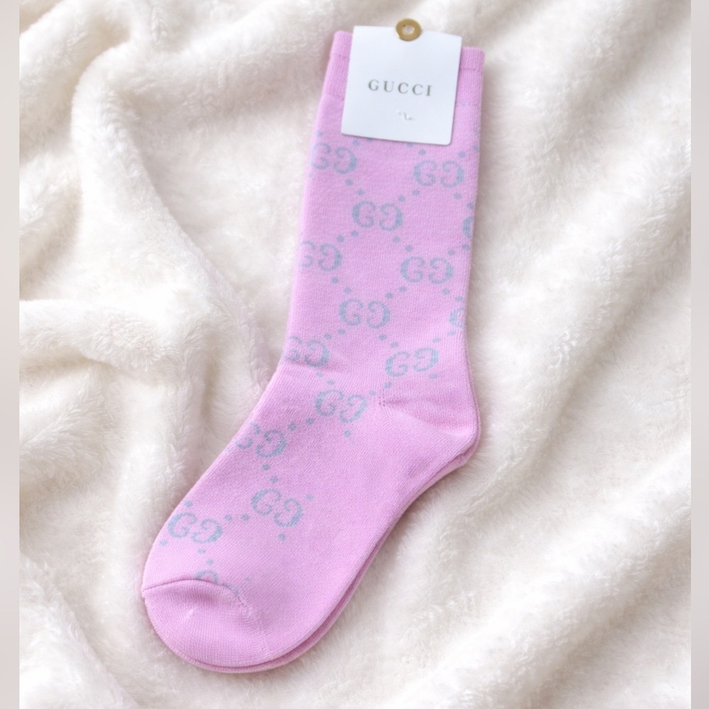 Luxury Pink Gucci Crew Socks - Picture 2 of 3